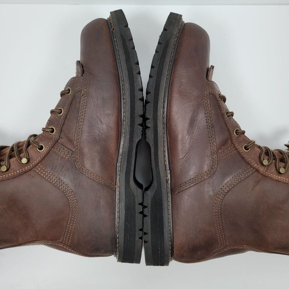 Work Zone Oil Resistant Waterproof Mens Brown Leather Work Boots N880 US Size 12 - Picture 8 of 11